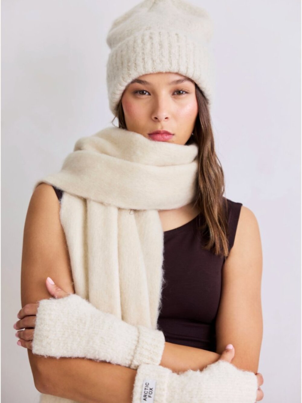 Arctic Fox & Co Reykjavik Beanie Pebble Beige Off White NWOT Condition
